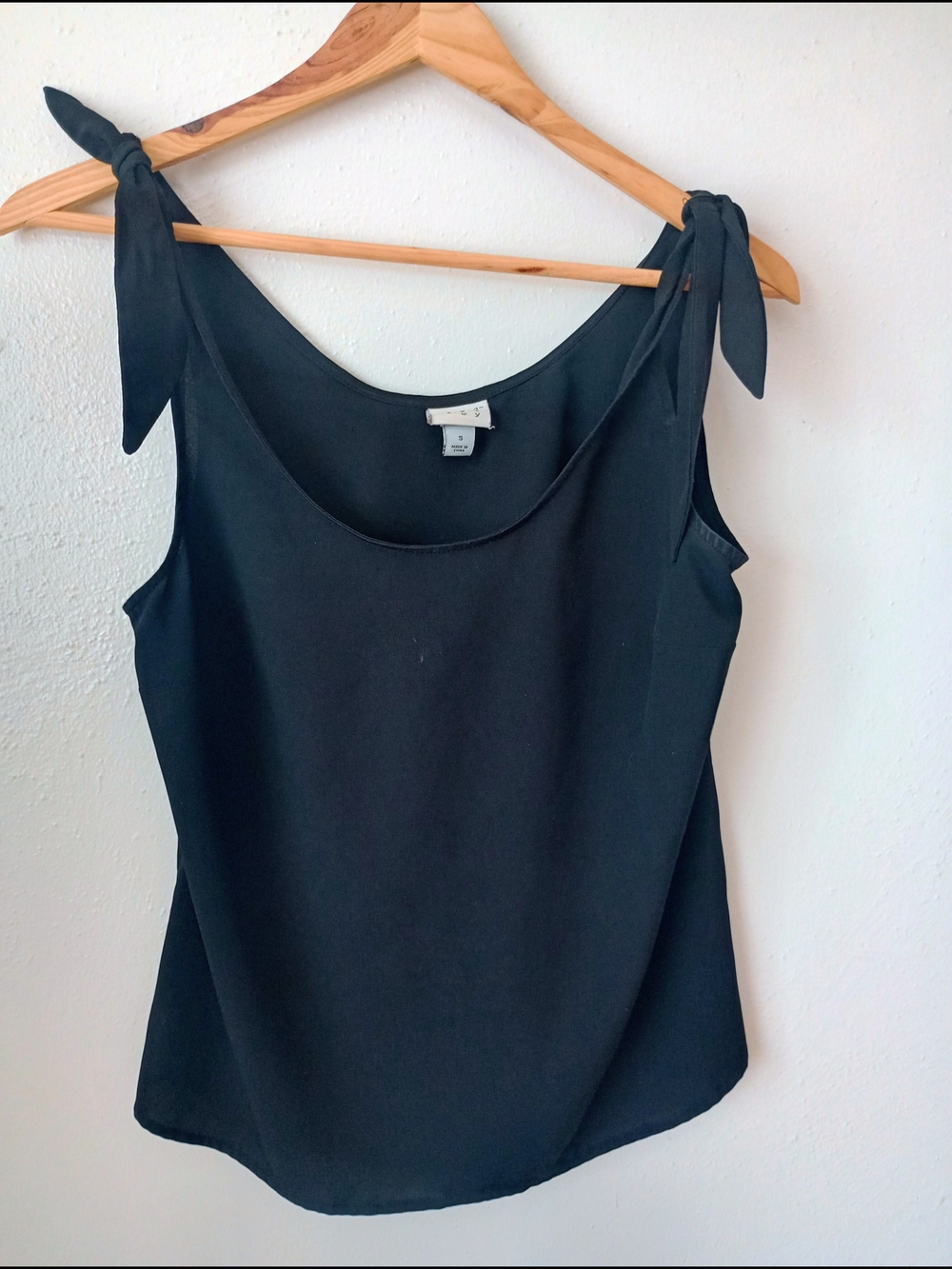 A New Day Black Tie-Shoulder Women’s Tank Top